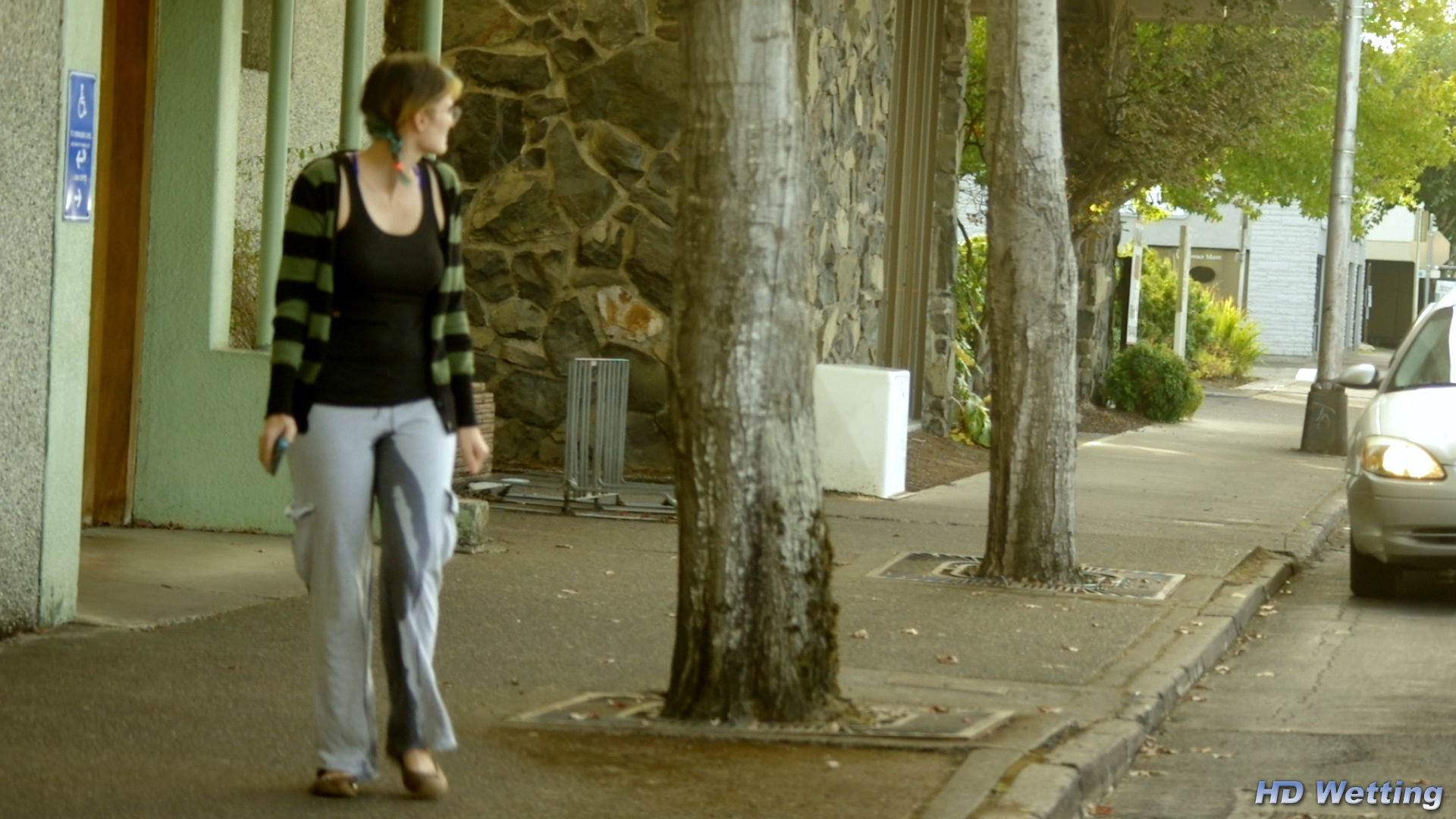 city-10 Walking home after peeing her pants in public