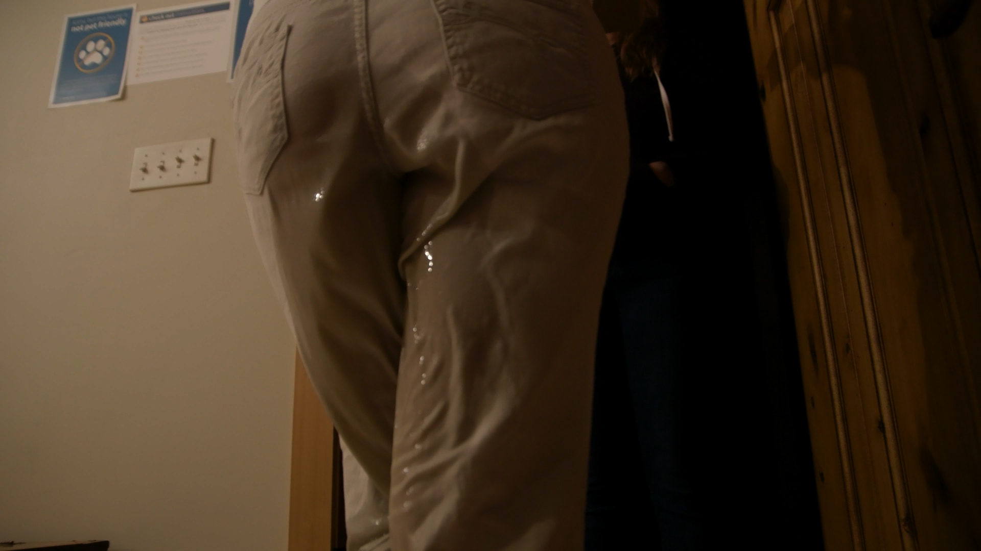 vid_829 Close up from behind as Sosha pees in her khaki pants