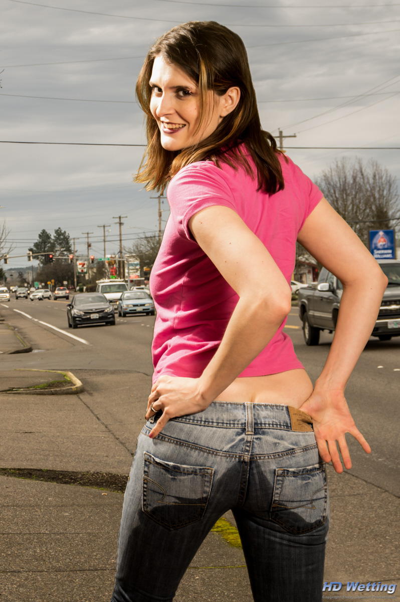 jeans-5598 Sosha shows off her ass in soaking wet jeans after she peed in her pants