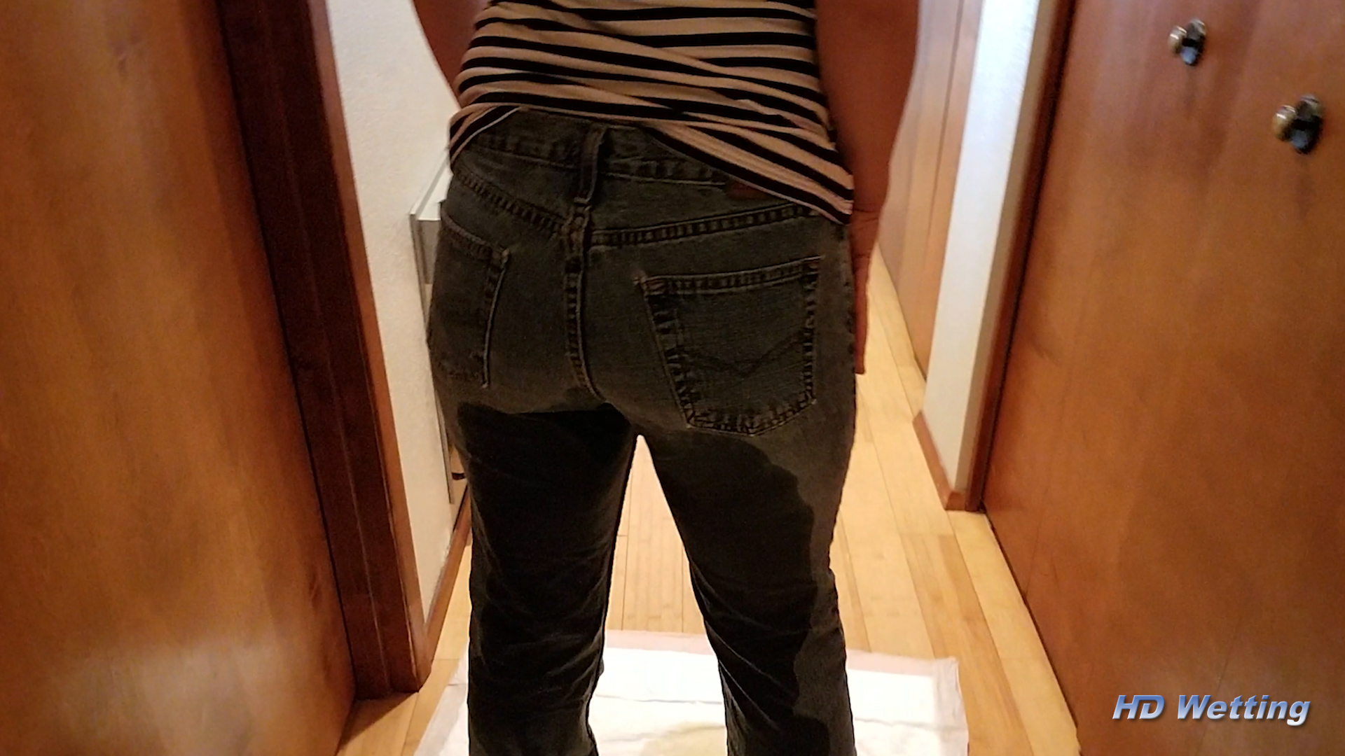 lyra-10 A rear view of Lyra's wet pants after she wet herself.