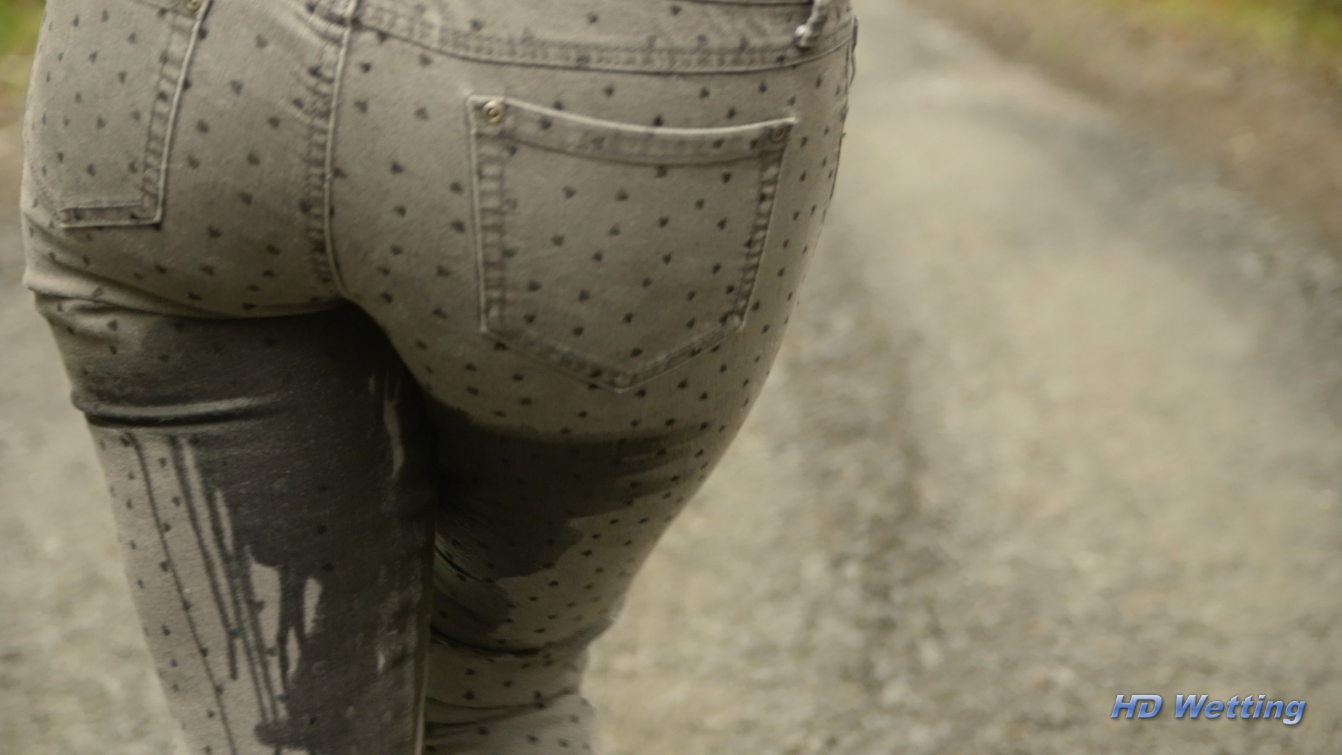 warming-7 Rear view of her soaking wet pants