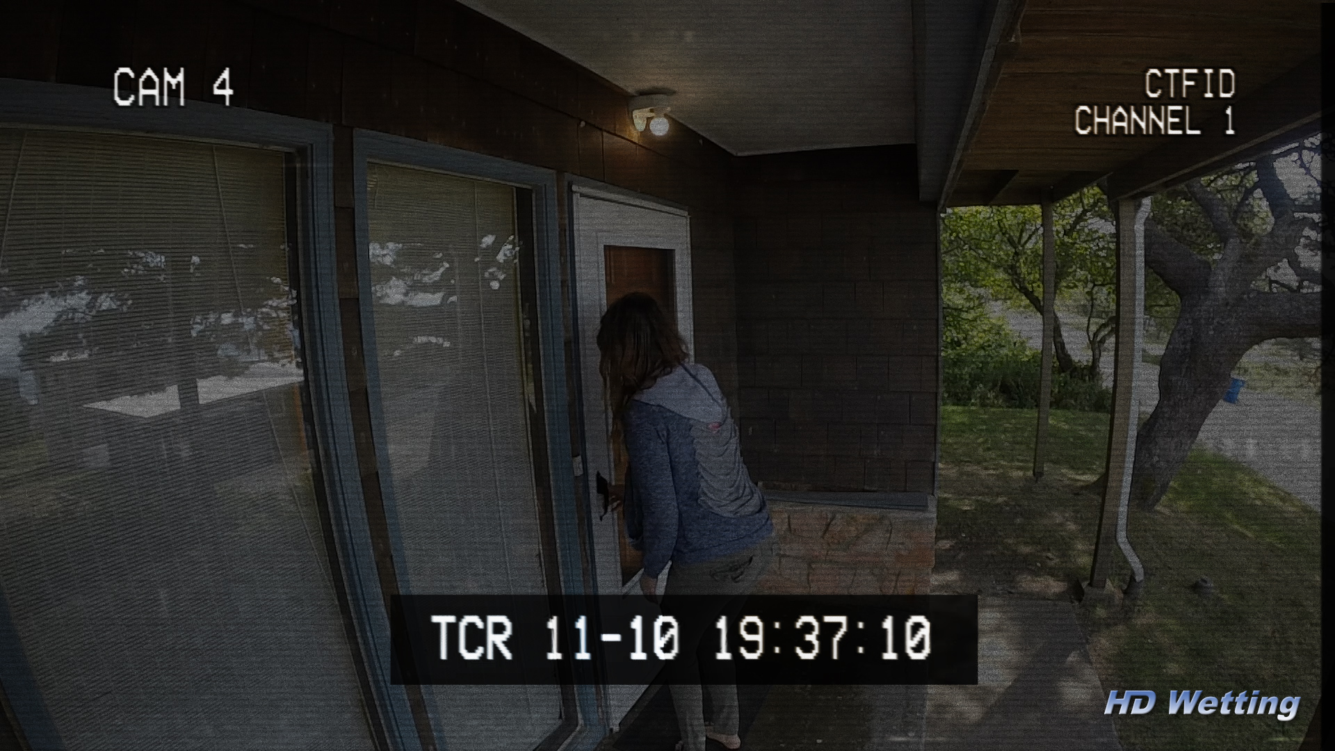 camera-2 Security camera view of Alisha locked outside