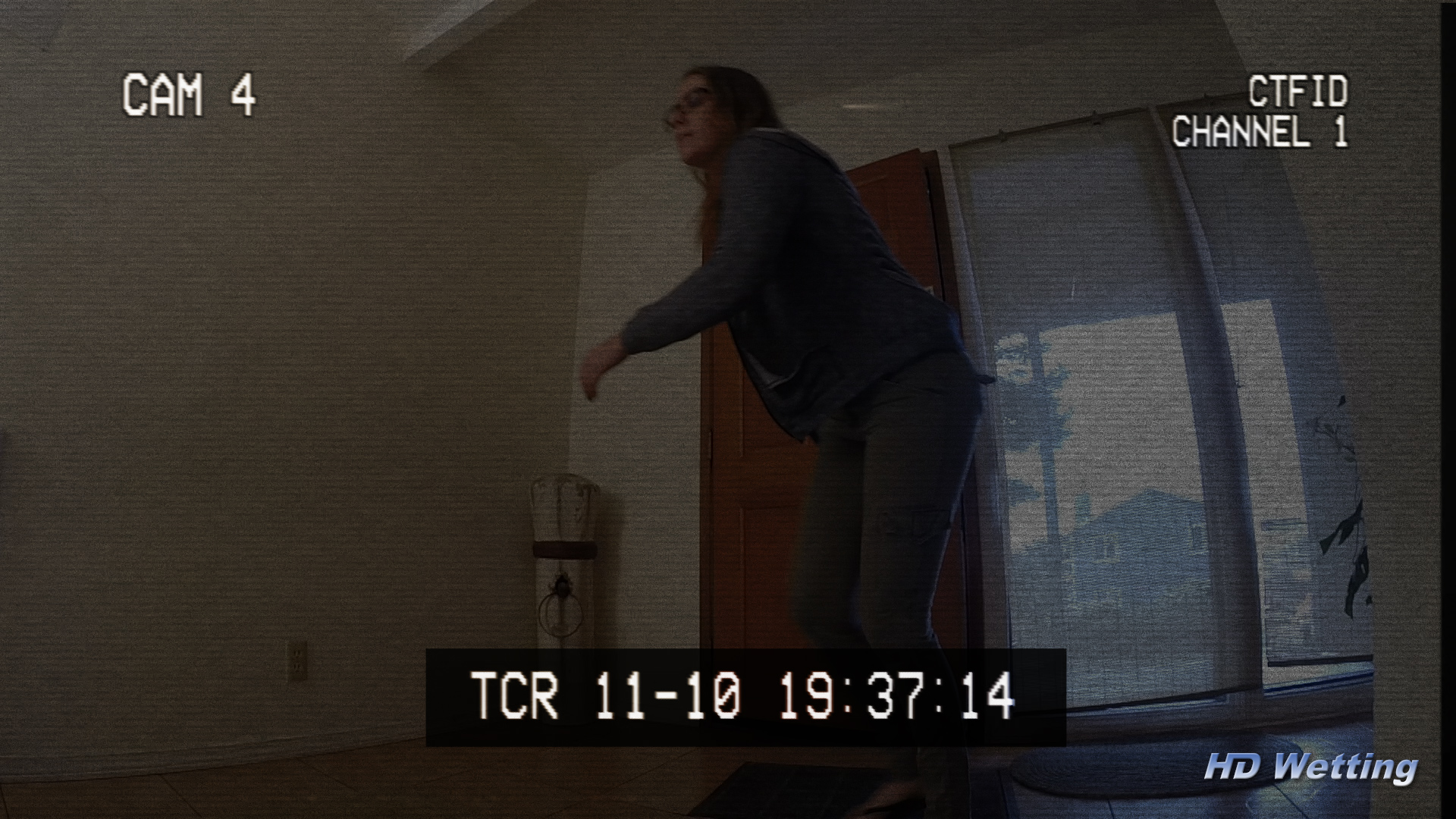 camera-5 Finally able to get inside, Alisha runs to the bathroom
