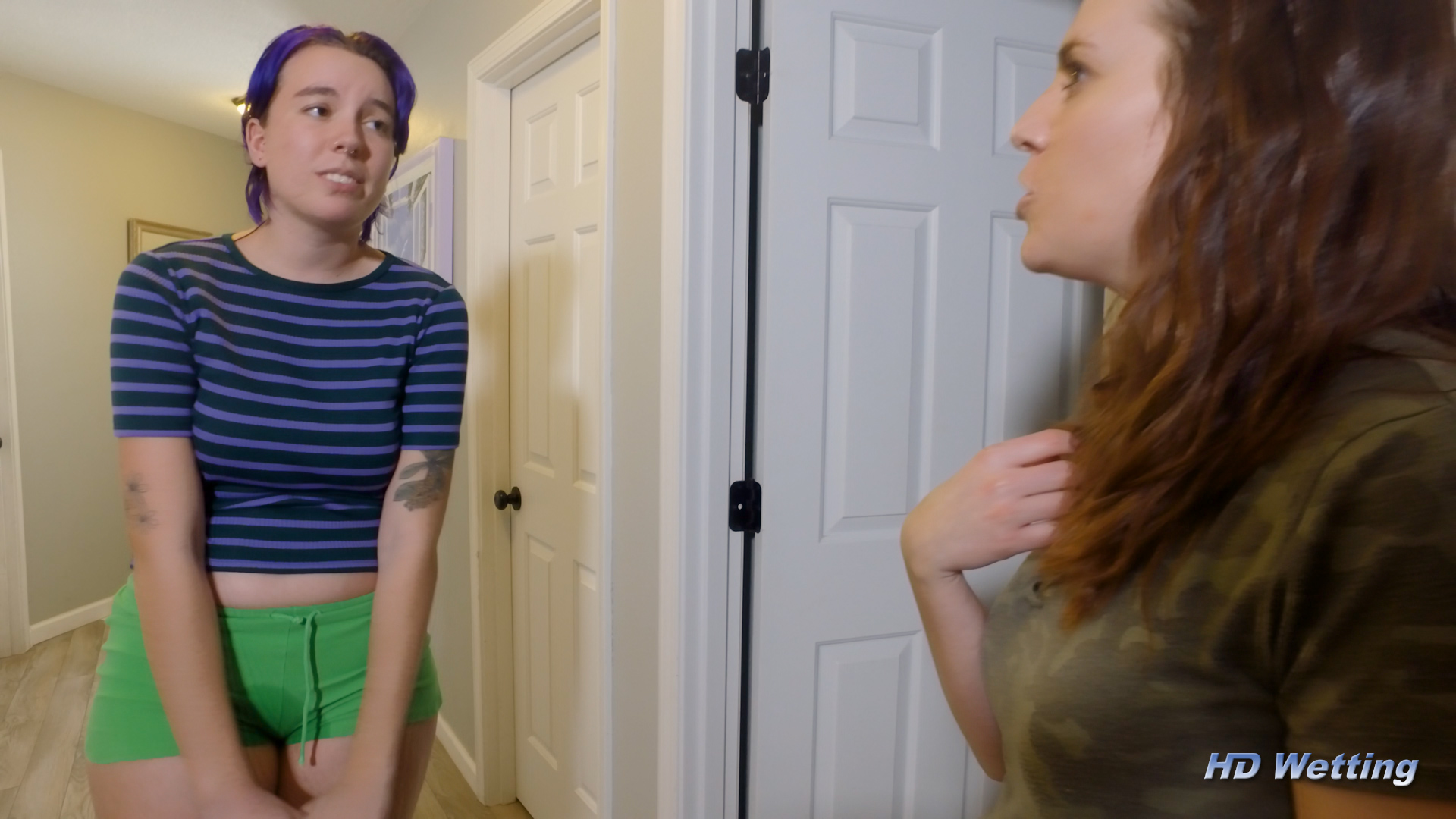 bathroom-10 Olivia is embarrassed as Alisha teases her for having an accident.