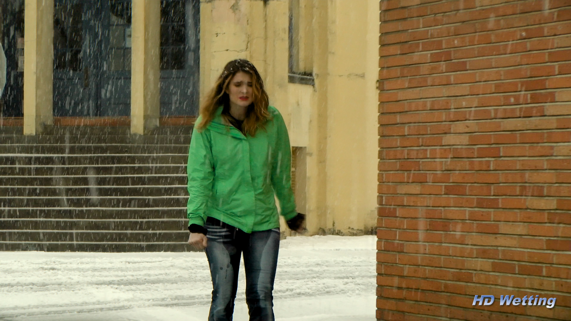 snow-6 A look of utter embarrassment is on Sosha's face as she walks through town in her soaking wet pants.