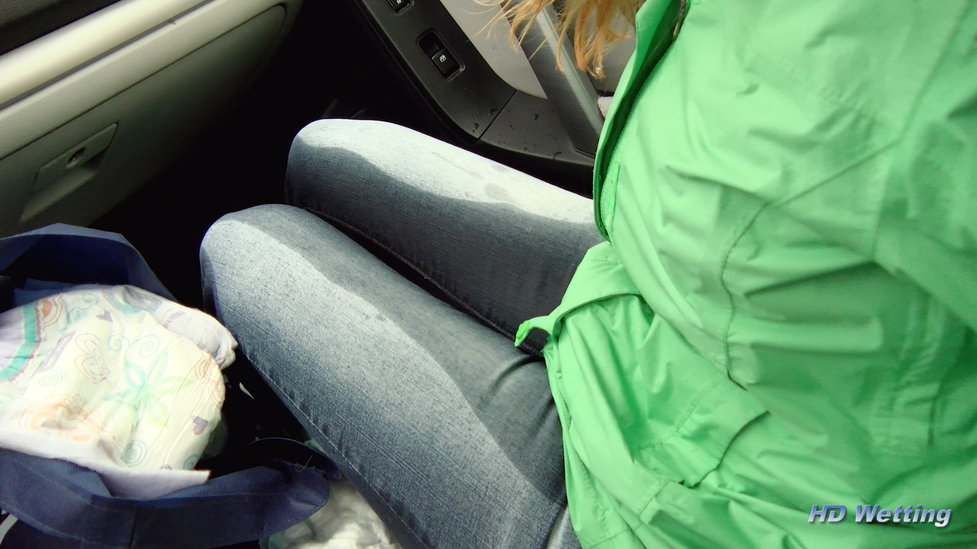 snow-7 A close-up of Sosha's wet jeans in the car.