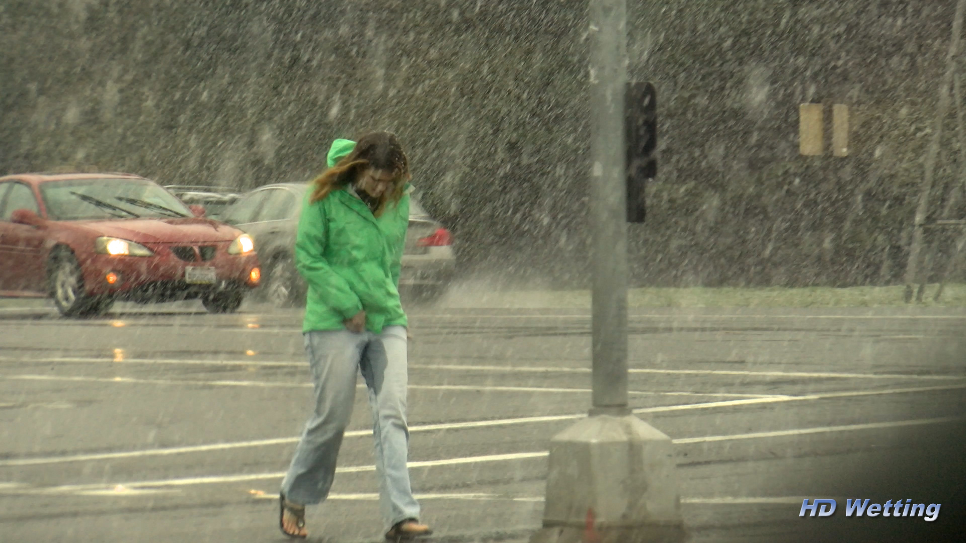crossing-4 The wet patch on Sosha's jeans grows larger as she runs across the street.