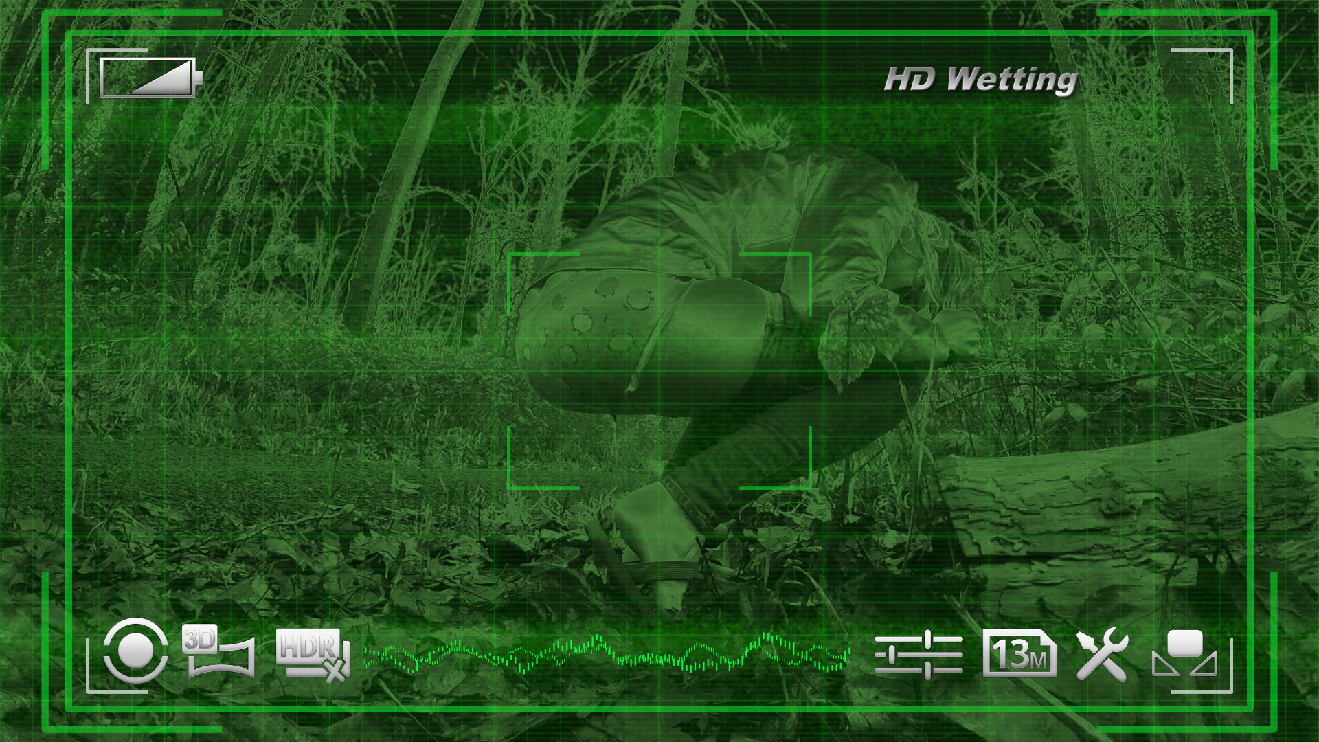 vid_907 A woman squats and pees through her panties while being recorded on a night-vision video camera.