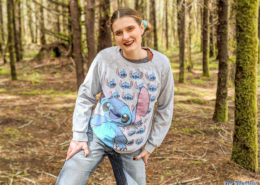 Sosha smiles after peeing in her pants.